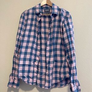 Bonobos pink and blue check button down dress shirt.